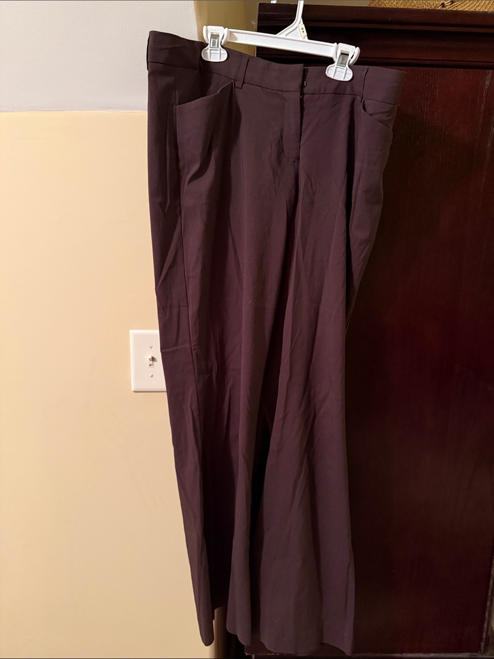 Men's Dark Brown Dress Pants - Classic Straight Fit